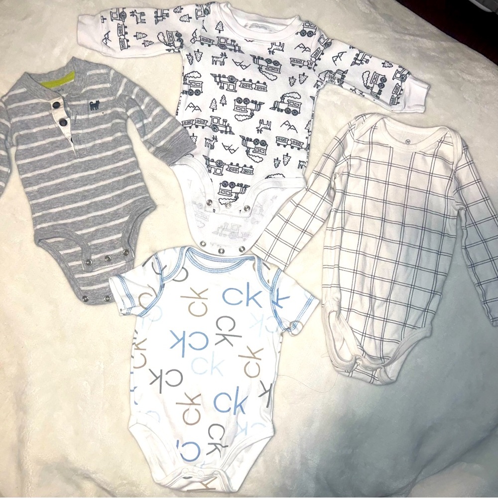 Bundle of 4 baby boys' thermal shirts